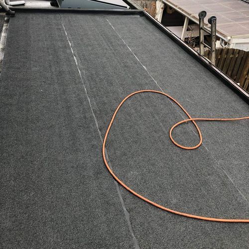 Plat dak zojuist geplaatst